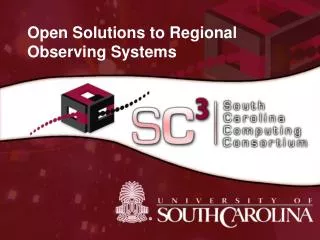 Open Solutions to Regional Observing Systems