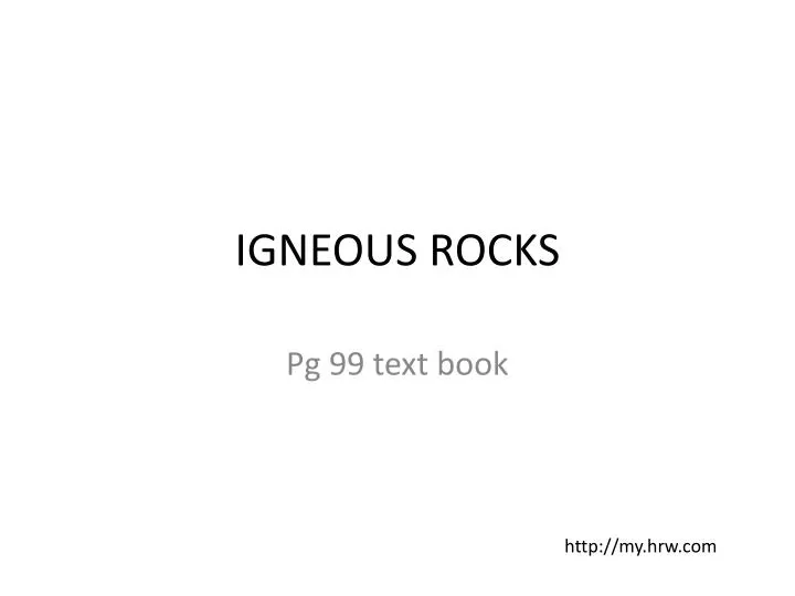 igneous rocks