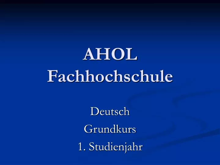 ahol fachhochschule