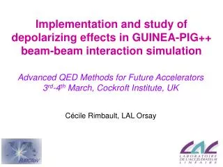 Implementation and study of depolarizing effects in GUINEA-PIG++ beam-beam interaction simulation