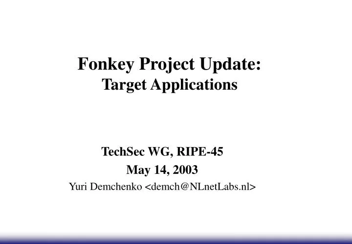 fonkey project update target applications