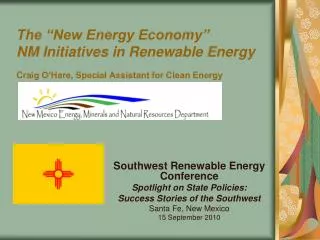 Southwest Renewable Energy Conference Spotlight on State Policies: