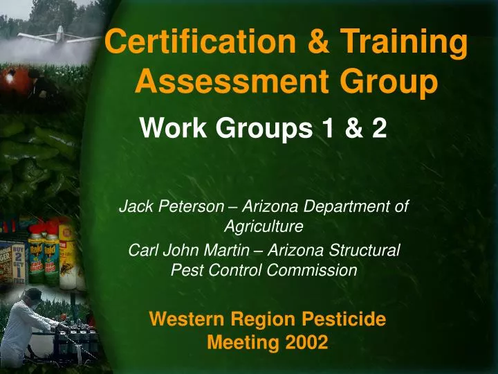 certification training assessment group