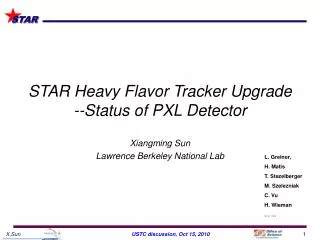 STAR Heavy Flavor Tracker Upgrade --Status of PXL Detector