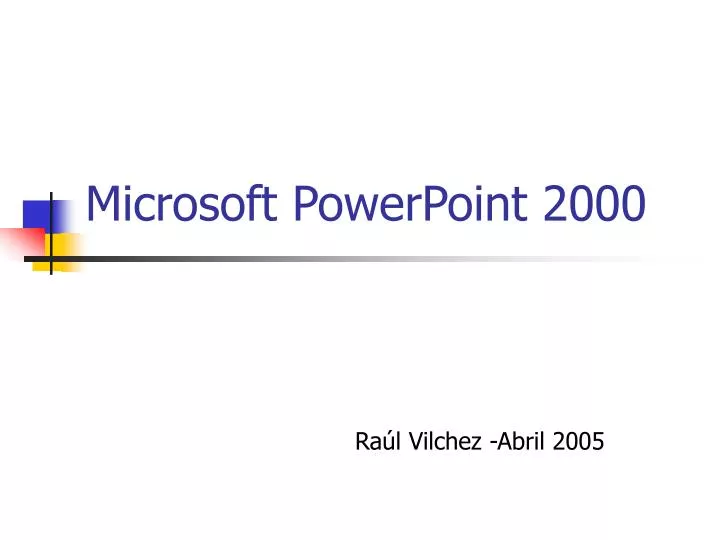 microsoft powerpoint 2000