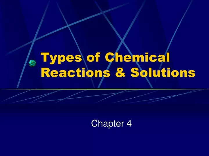 types of chemical reactions solutions