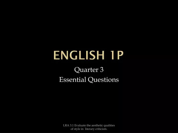 english 1p