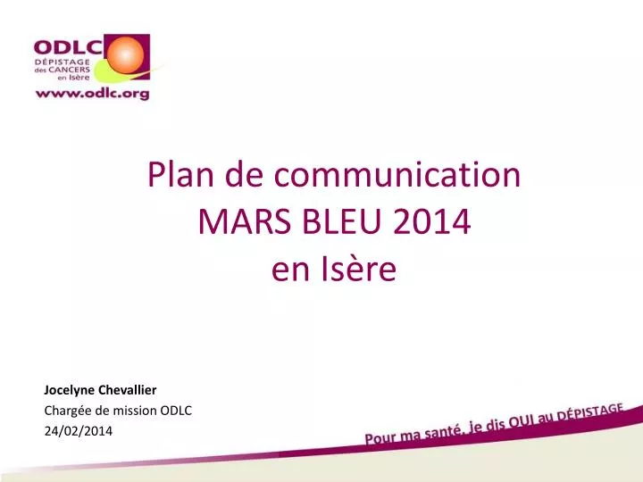plan de communication mars bleu 2014 en is re