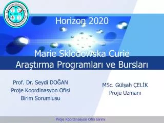 Horizon 2020 Marie Sklodowska Curie Araştırma Programları ve Bursları