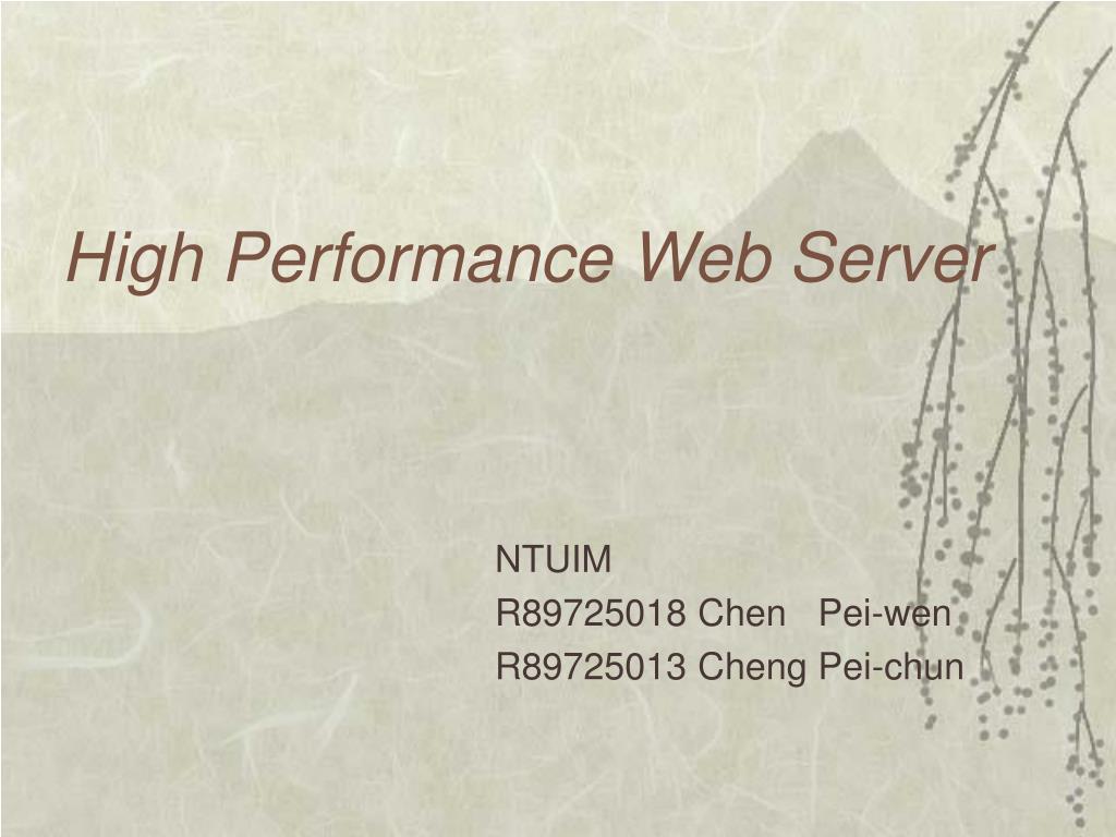PPT - High Performance Web Server PowerPoint Presentation, free ...