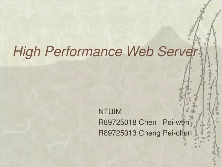 high performance web server