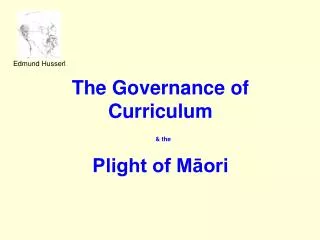The Governance of Curriculum &amp; the Plight of M?ori