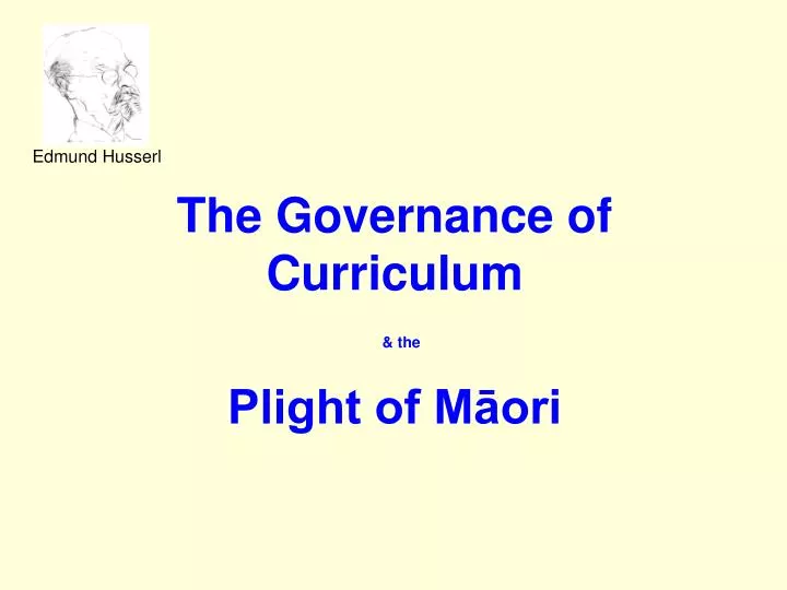 the governance of curriculum the plight of m ori