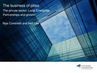 The business of cities
