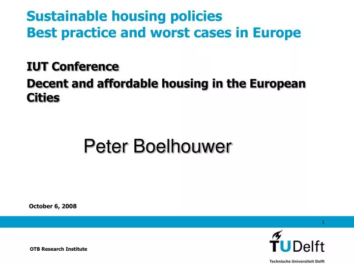 sustainable housing policies best practice and worst cases in europe