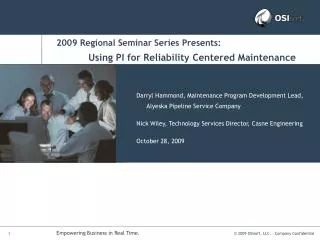 2009 Regional Seminar Series Presents: