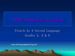 A.I.M. Language Learning