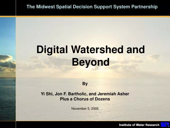 digital watershed and beyond
