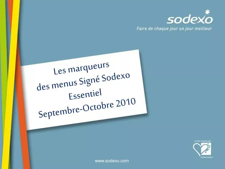 les marqueurs des menus sign sodexo essentiel septembre octobre 2010