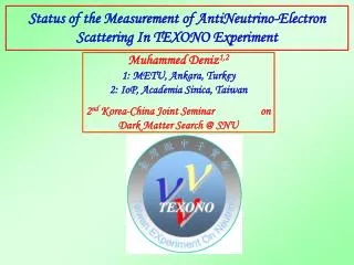 Status of the Measurement of AntiNeutrino-Electron Scattering In TEXONO Experiment