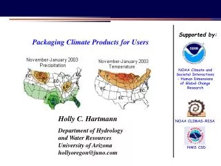 Packaging Climate Products for Users
