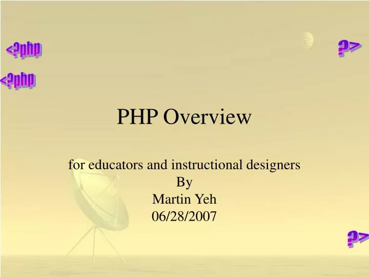 php overview