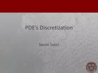 P DE’s Discretization