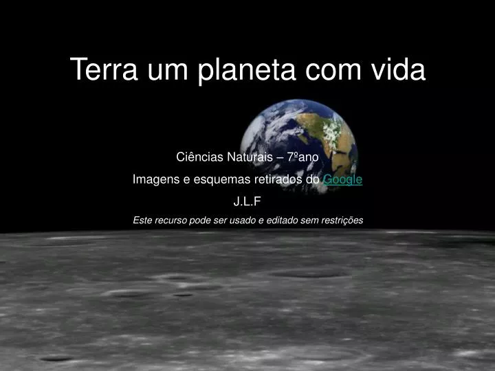 terra um planeta com vida