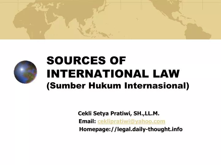 sources of international law sumber hukum internasional