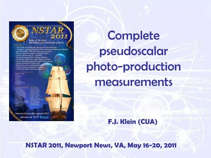 complete pseudoscalar photo production measurements