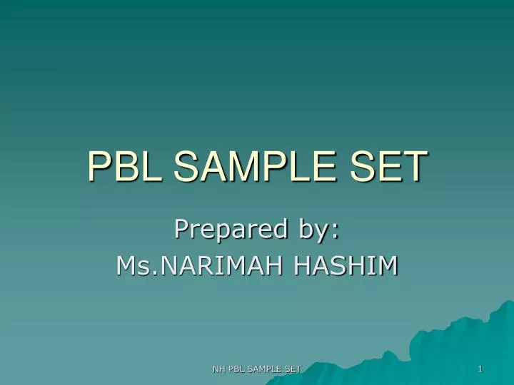 pbl sample set