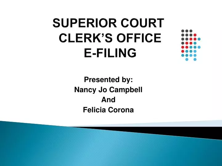 superior court clerk s office e filing