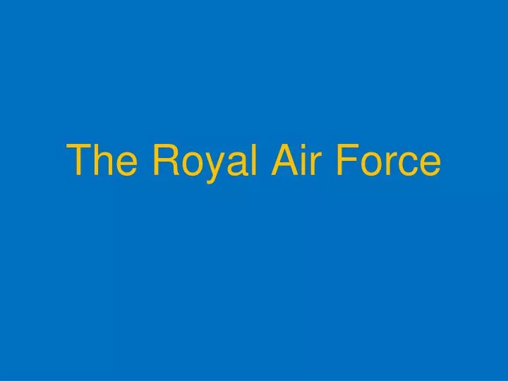 the royal air force