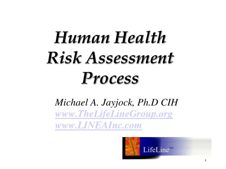 human health risk assessment process