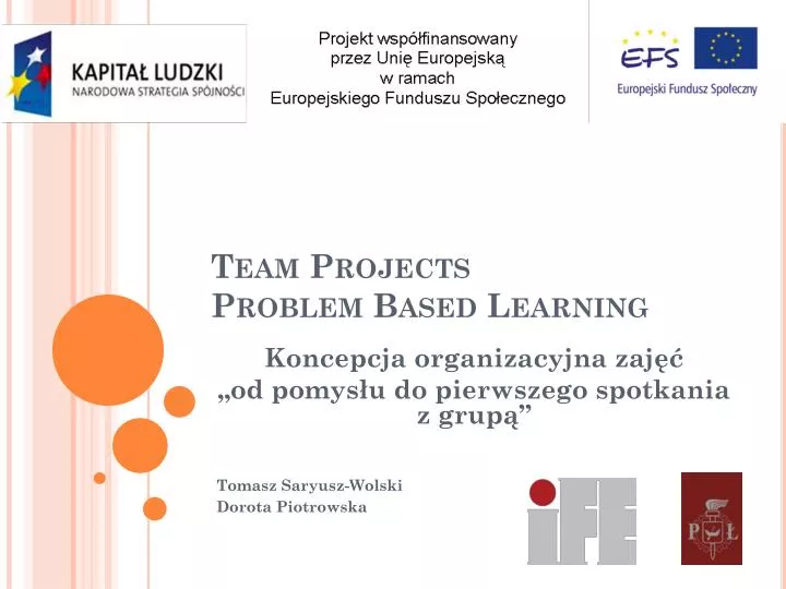 team projects problem based learning