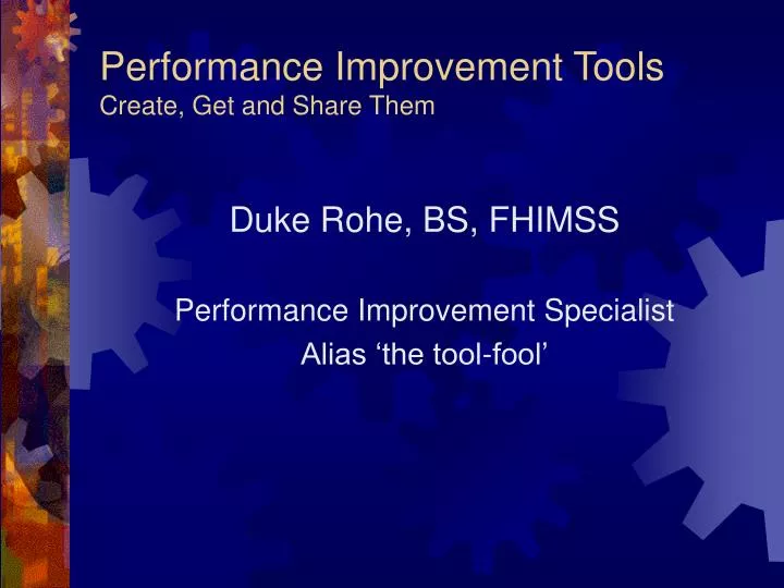 performance improvement tools create get and share them