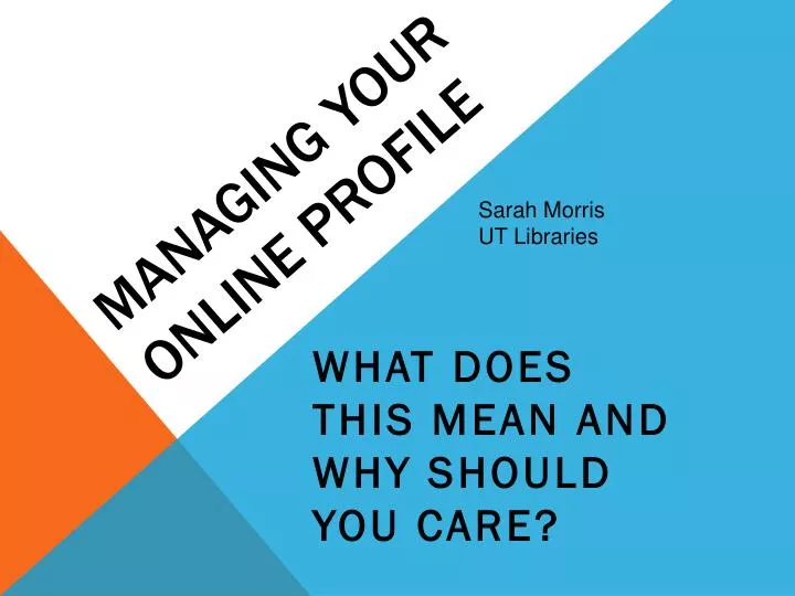 managing your online profile