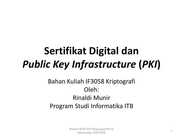 sertifikat digital dan public key infrastructure pki