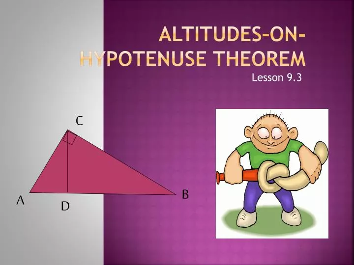altitudes on hypotenuse theorem