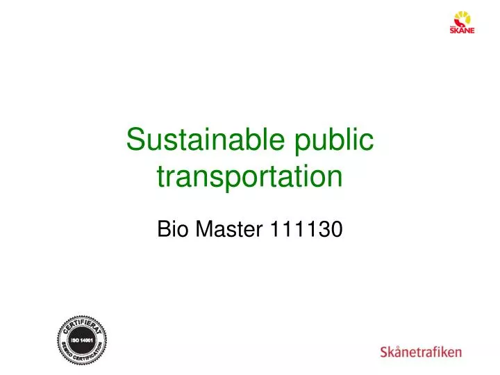 sustainable public transportation