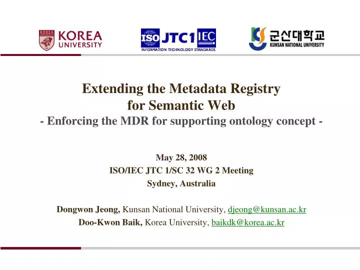 extending the metadata registry for semantic web enforcing the mdr for supporting ontology concept