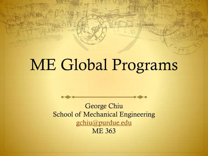 me global programs