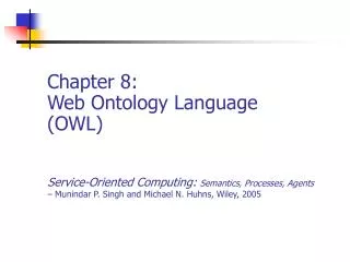 Chapter 8: Web Ontology Language (OWL)