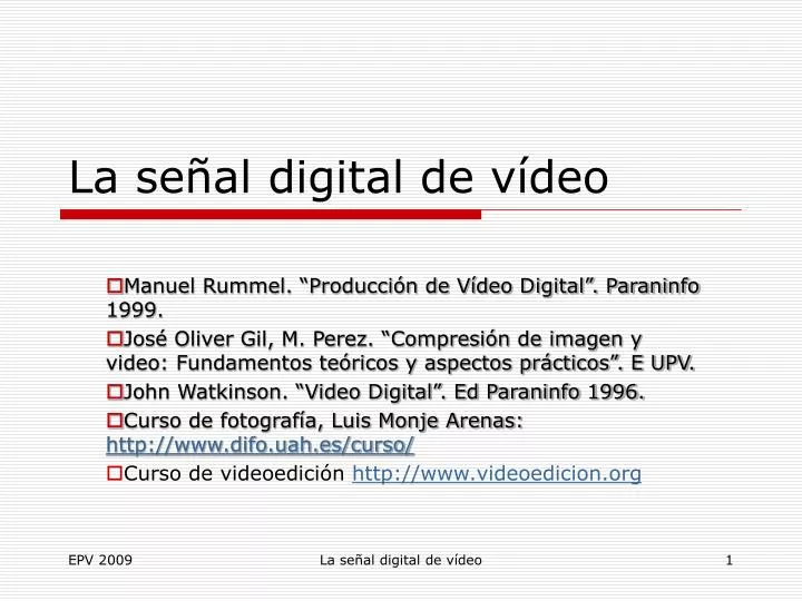 la se al digital de v deo