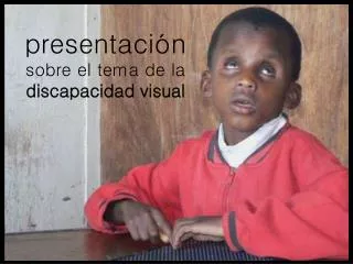 presentación sobre el tema de la discapacidad visual