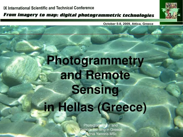 photogrammetry and remote sensing in hellas greece