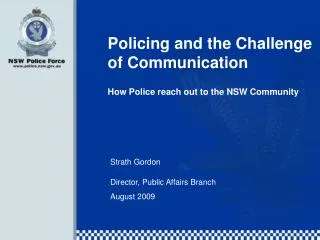 Policing and the Challenge of Communication