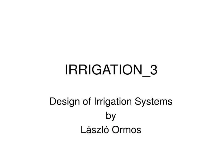 irrigation 3