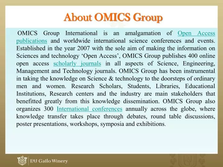 about omics group