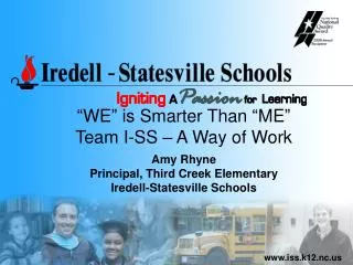 Iredell County population 146,384 Iredell-Statesville Schools population 21,274